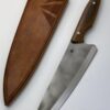 Cuchillo Chef Pro v3.0 con vaina de cuero marrón y cabo de madera