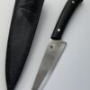 Cuchillo Criollito FX con vaina de cuero negra repujada y cabo de micarta negra